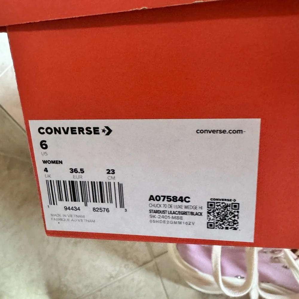 Converse Women's Lilac High-Top Platform Sneakers - Picture 10 of 12